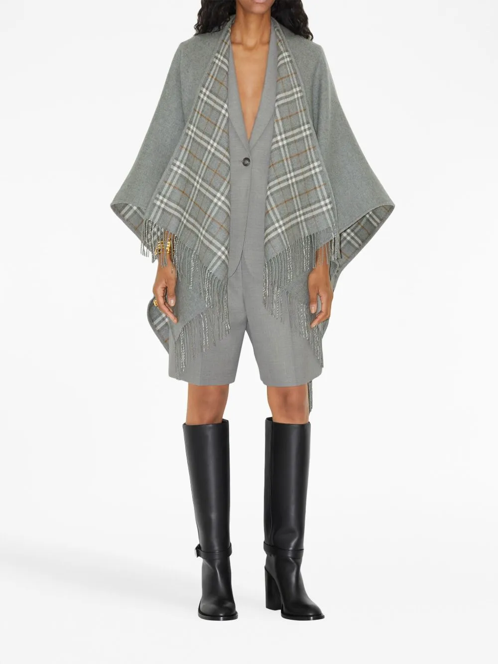CHECK WOOL CAPE sold by Lord & Taylor product image thumbnail 3