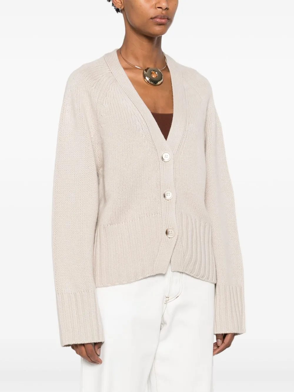 CASHMERE V-NECKED CARDIGAN sold by Lord & Taylor product image thumbnail 4