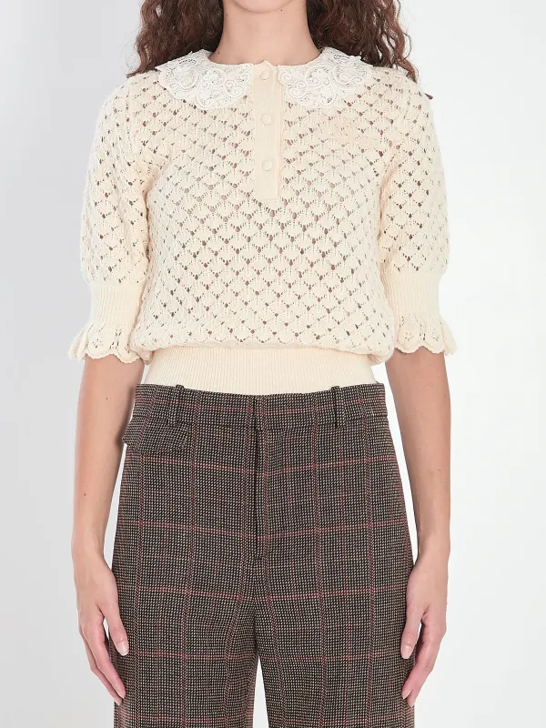 WOOL AND SILK BLEND SWEATER sold by Lord & Taylor