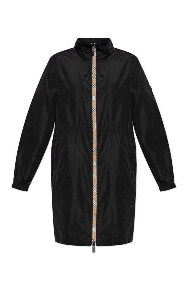 CHECK MOTIF NYLON RAIN JACKET sold by Lord & Taylor