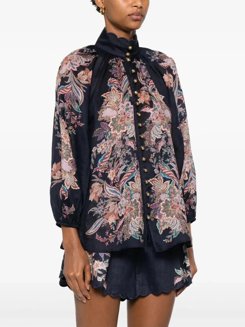 RHIANNON PRINTED BLOUSE sold by Lord & Taylor product image thumbnail 3