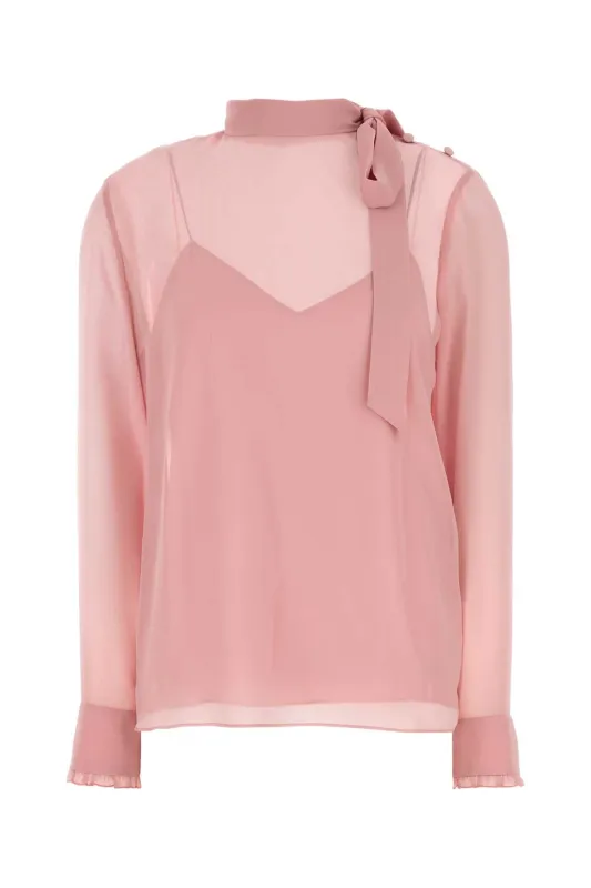PINK CREPE BLOUSE sold by Lord & Taylor