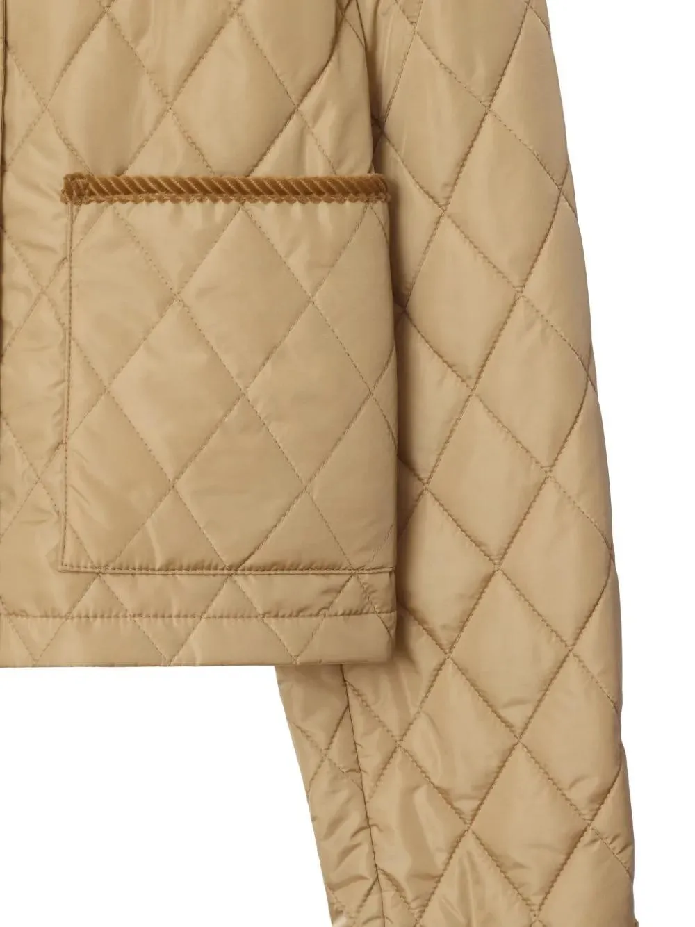 CROPPED BEIGE QUILTED NYLON JACKET sold by Lord & Taylor product image thumbnail 2
