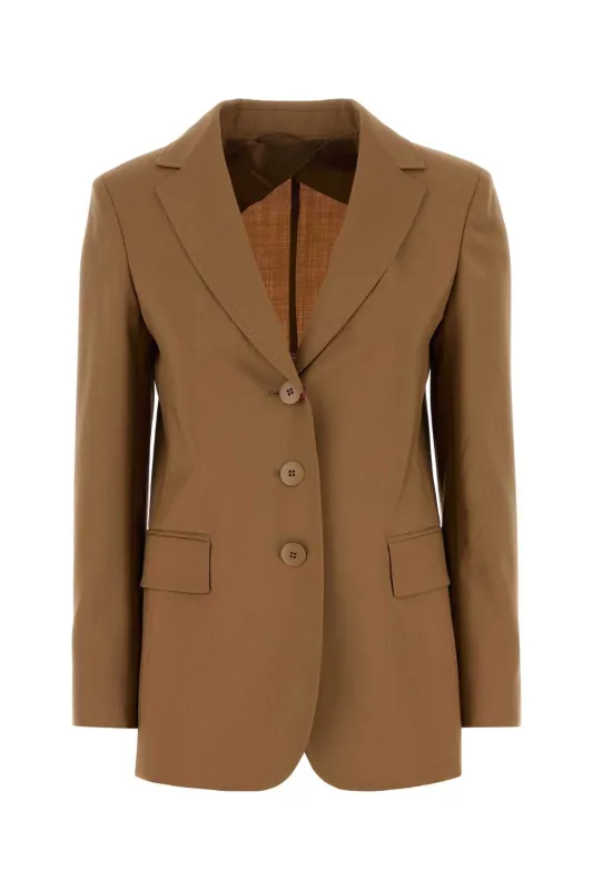 CAMEL WOOL BLEND NICE BLAZER sold by Lord & Taylor