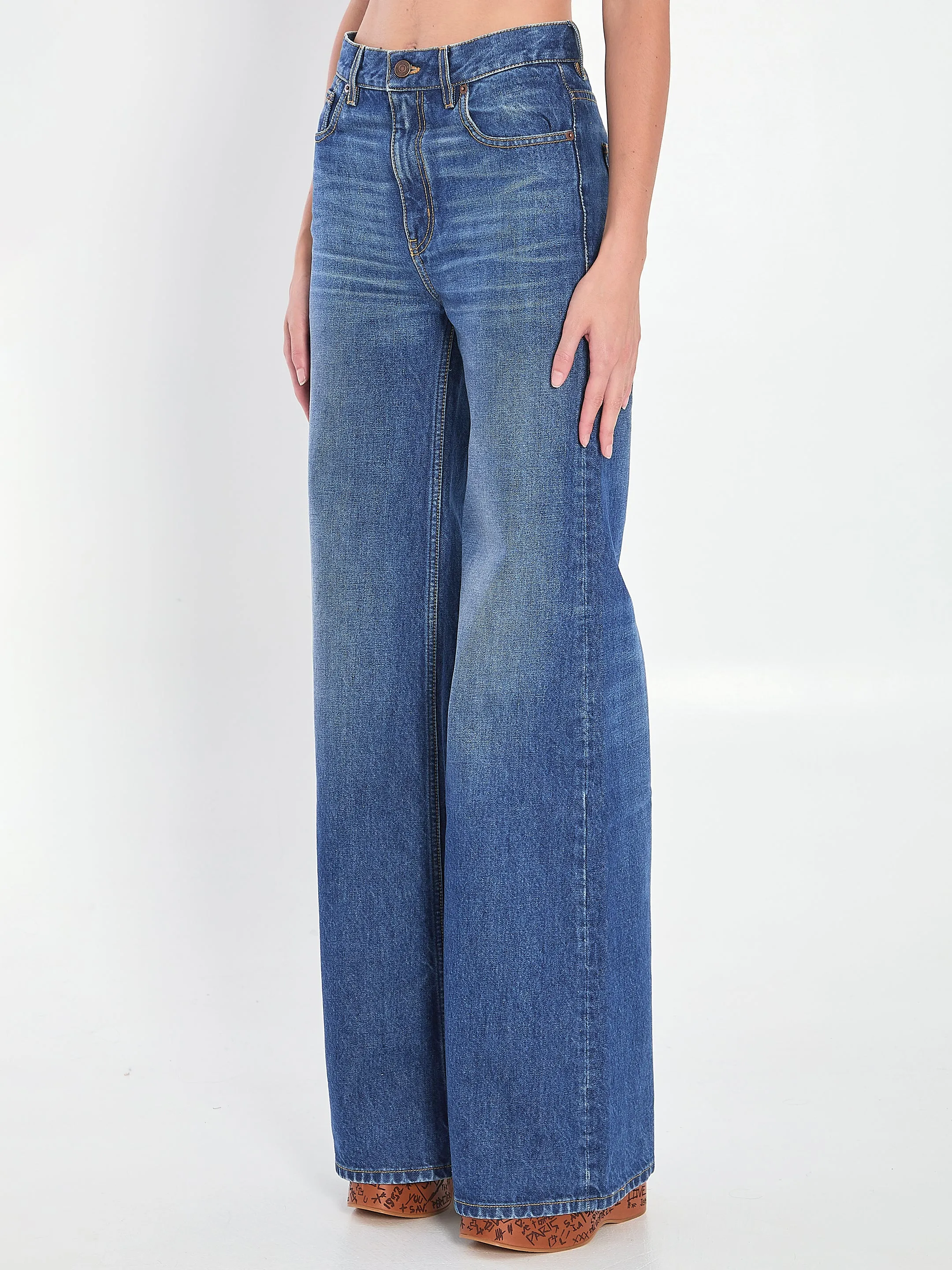 WIDE-LEG JEANS sold by Lord & Taylor product image thumbnail 2
