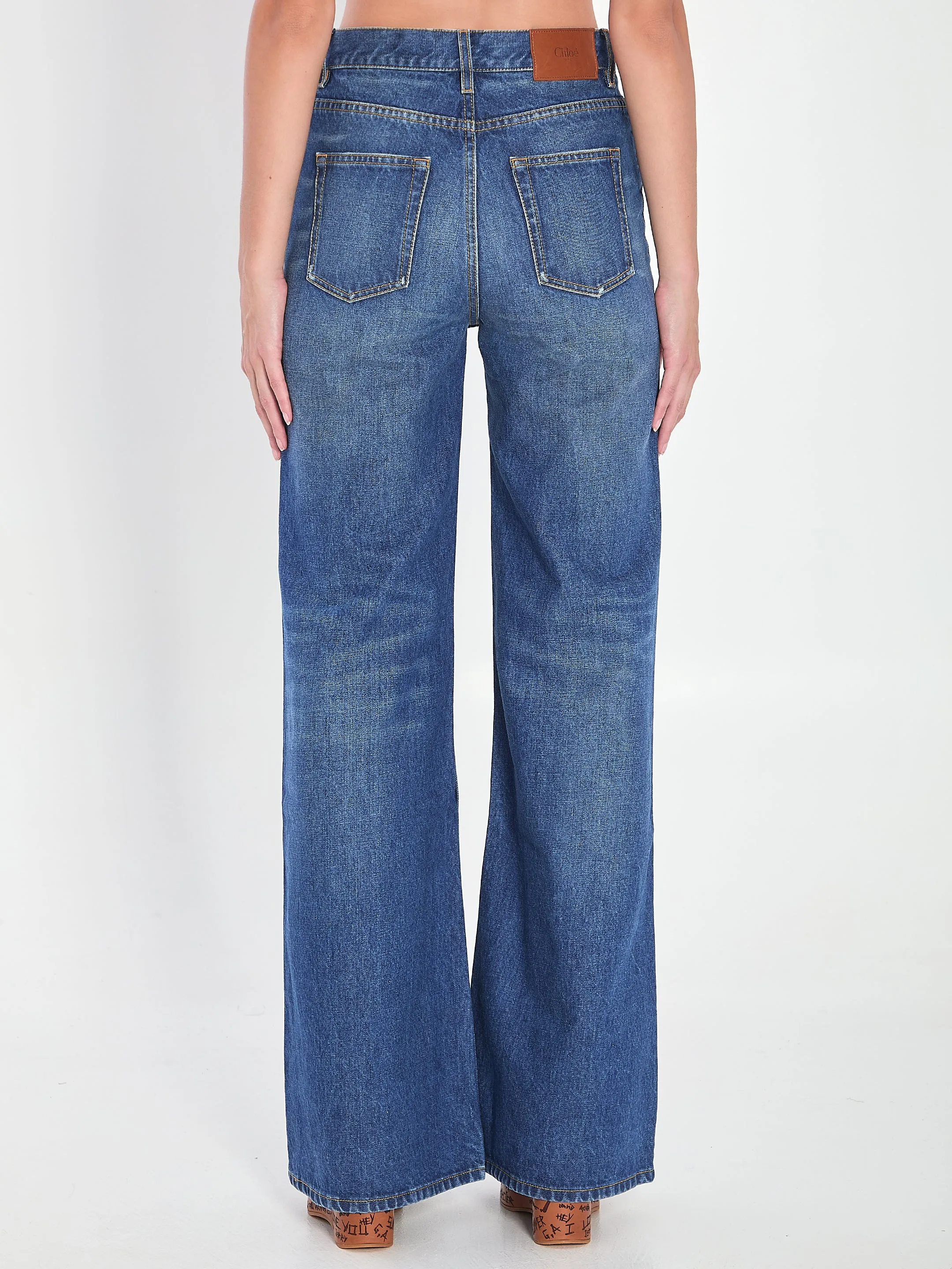 WIDE-LEG JEANS sold by Lord & Taylor product image thumbnail 4