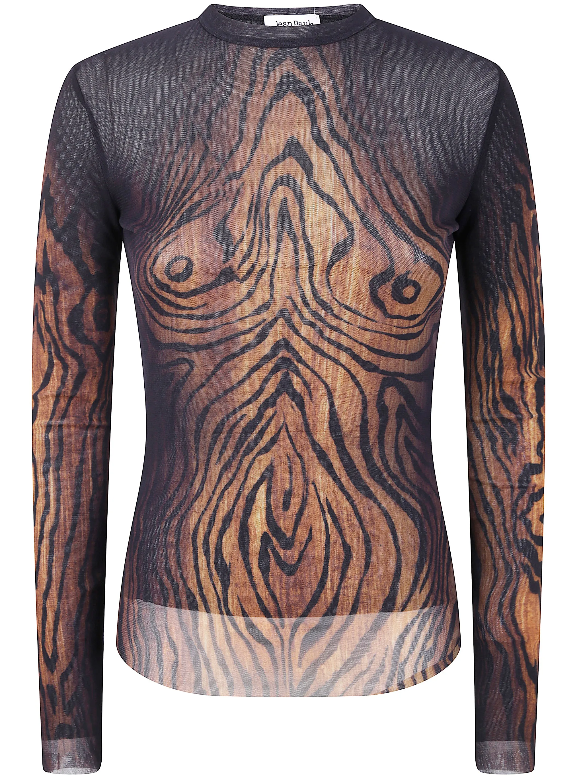 MESH LONG SLEEVES TOP PRINTED "WOOD" sold by Lord & Taylor