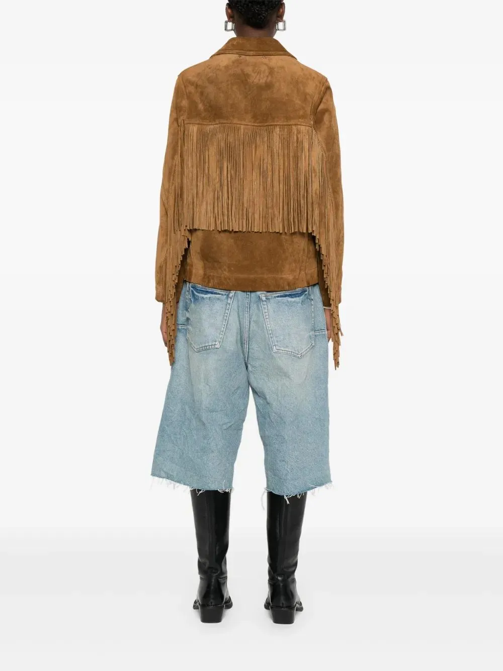 "JOURNEY W`S" JACKET WITH FRINGES IN WAXED CALF LEATHER sold by Lord & Taylor product image thumbnail 4