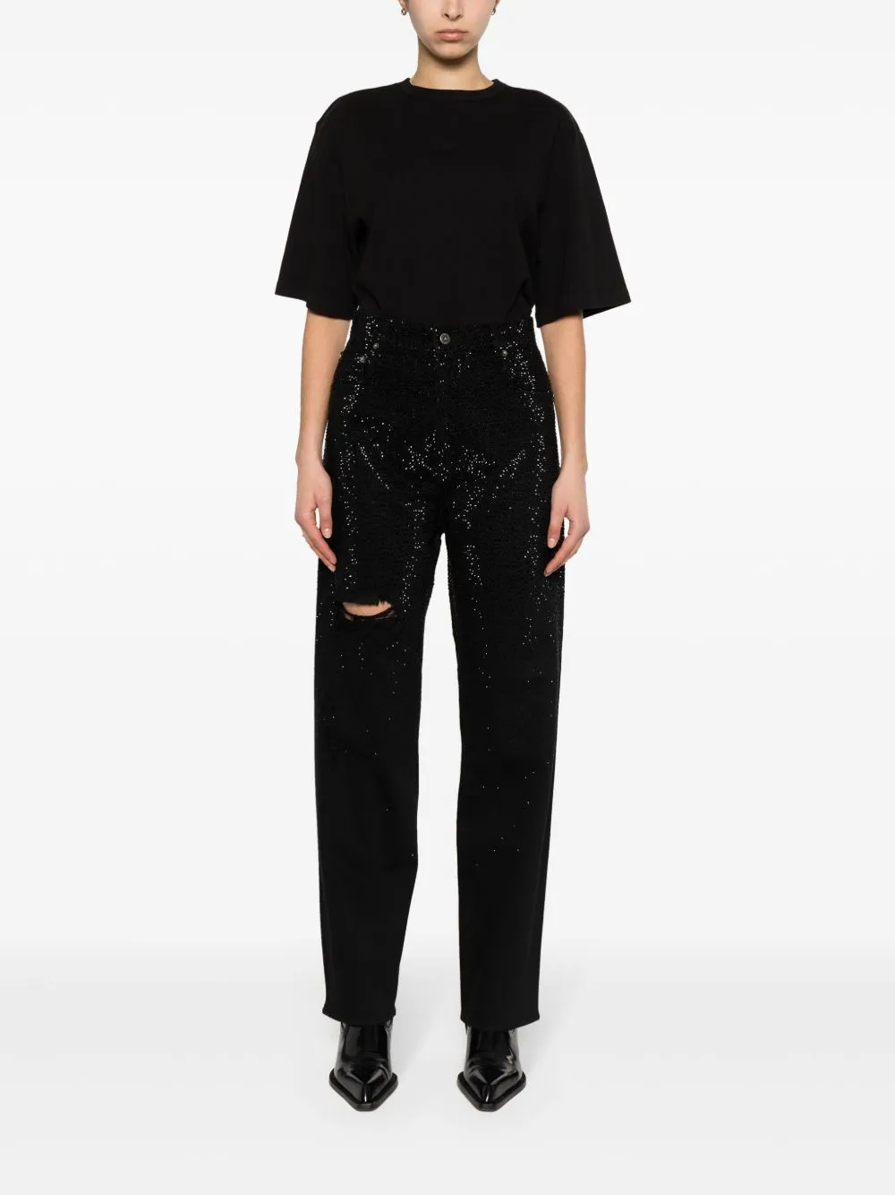 BLACK COTTON TROUSERS sold by Lord & Taylor product image thumbnail 4