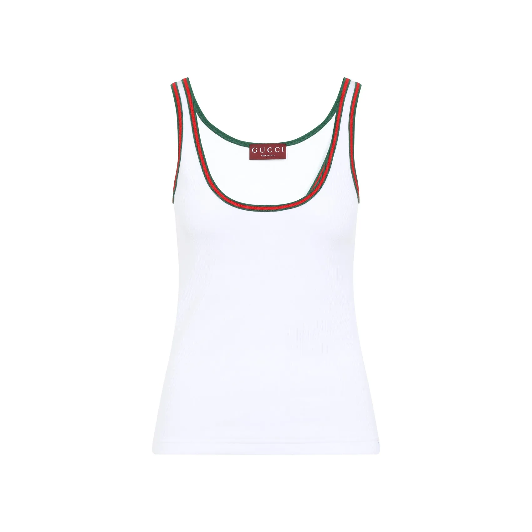 WHITE STRETCH COTTON TANK TOP sold by Lord & Taylor