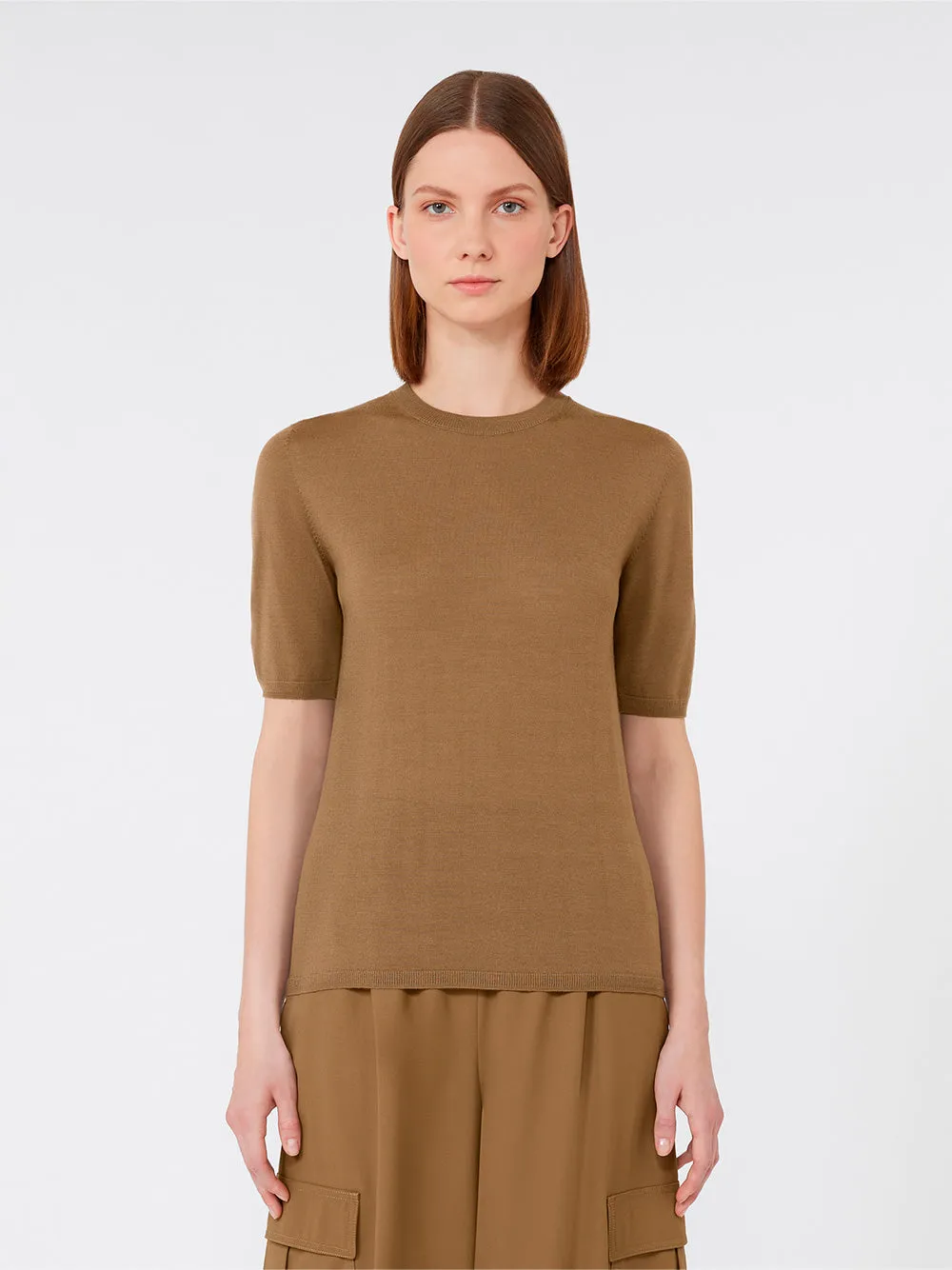 SHORT-SLEEVED BASIC WOOL SWEATER sold by Lord & Taylor product image thumbnail 2