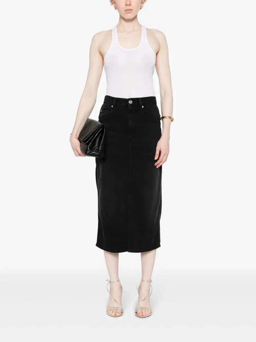TILAURIA FINE DENIM MIDI SKIRT sold by Lord & Taylor product image thumbnail 5