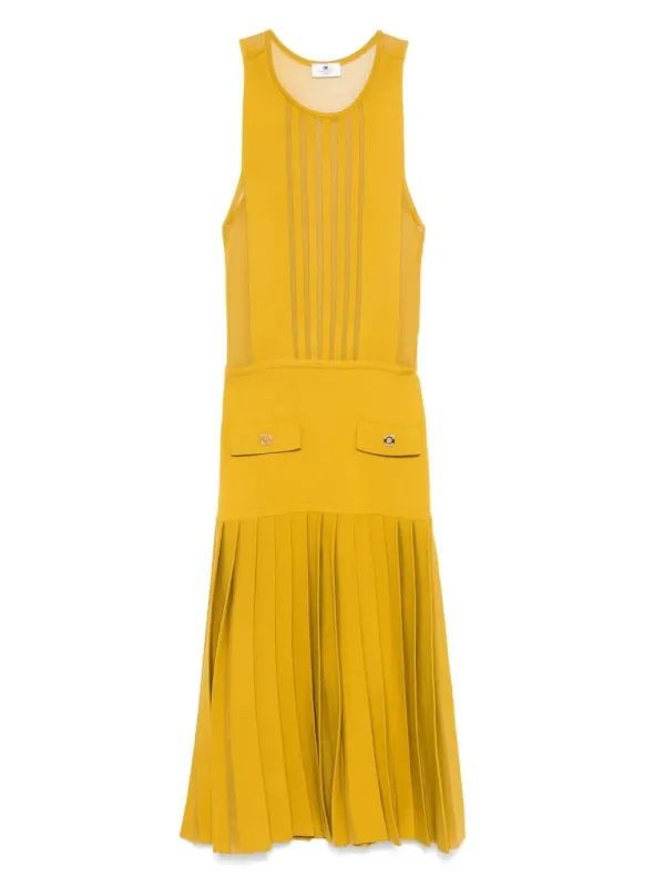 ELISABETTA FRANCHI SEMI SHEER-PANEL KNITTED MIDI DRESS sold by Lord & Taylor