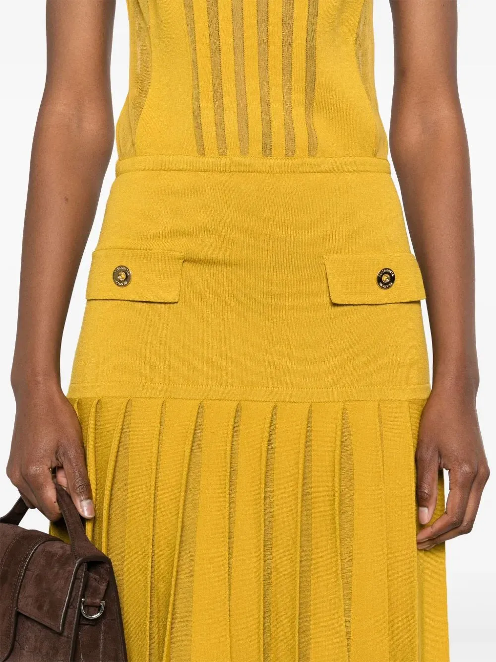 ELISABETTA FRANCHI SEMI SHEER-PANEL KNITTED MIDI DRESS sold by Lord & Taylor product image thumbnail 2