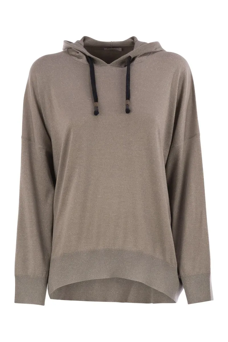 WOOL AND SILK BLEND HOODIE sold by Lord & Taylor