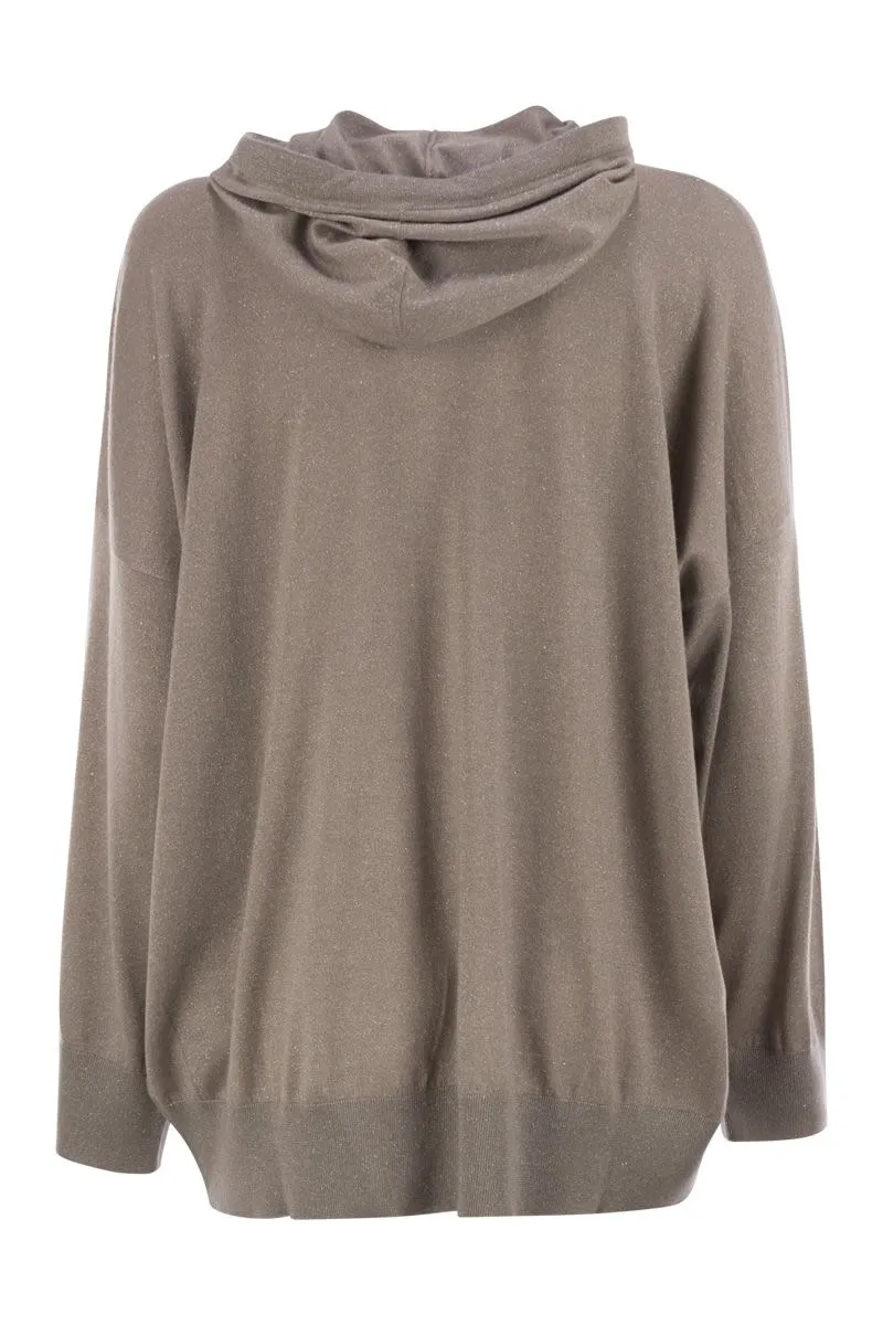 WOOL AND SILK BLEND HOODIE sold by Lord & Taylor product image thumbnail 2