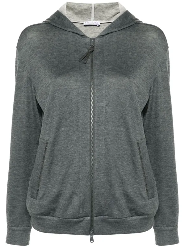 COTTON AND SILK BLEND HOODIE sold by Lord & Taylor