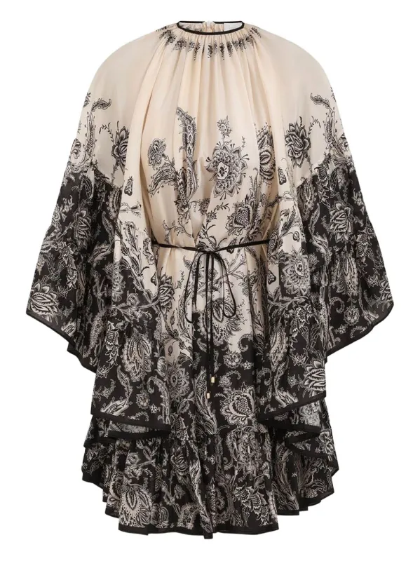 RHIANNON PRINTED SILK MINI DRESS sold by Lord & Taylor