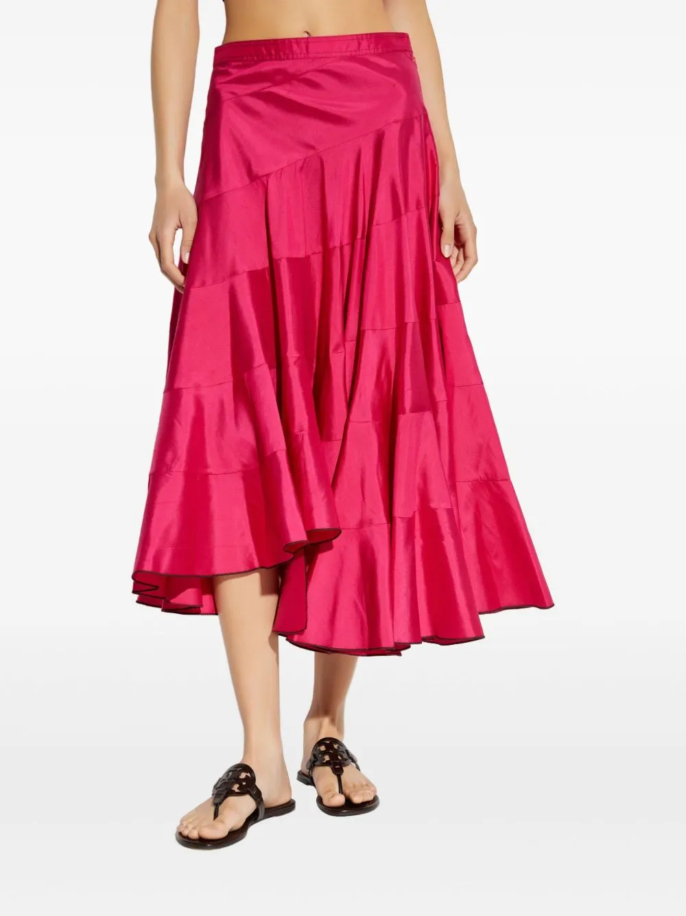 SILK FLARED MIDI SKIRT sold by Lord & Taylor product image thumbnail 4