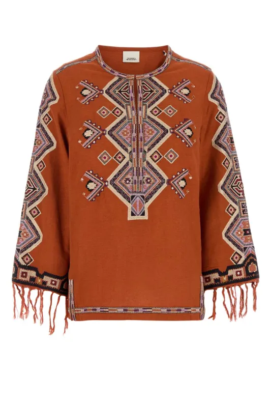 ORANGE SILK ZELDA BLOUSE sold by Lord & Taylor
