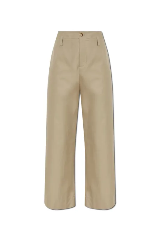 BEIGE COTTON GABARDINE CHINO PANTS sold by Lord & Taylor