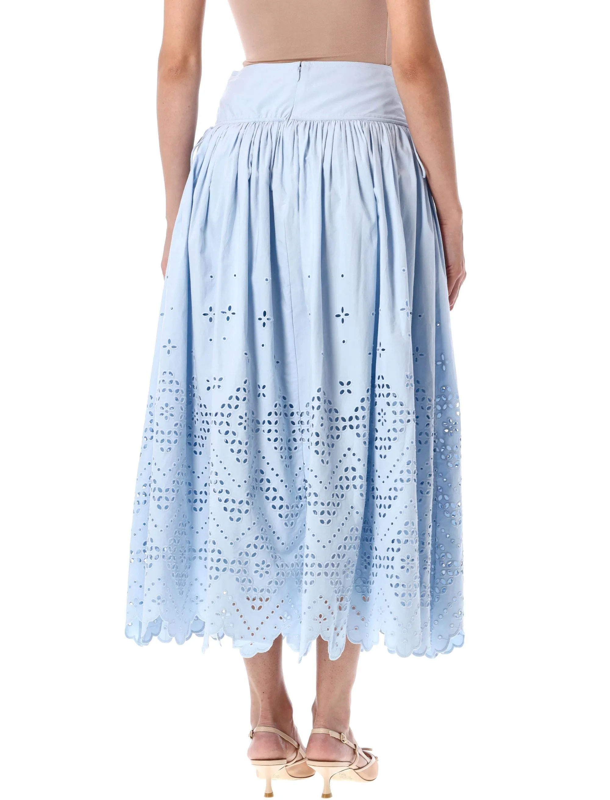 COTTON BRODERIE MIDI SKIRT sold by Lord & Taylor product image thumbnail 2