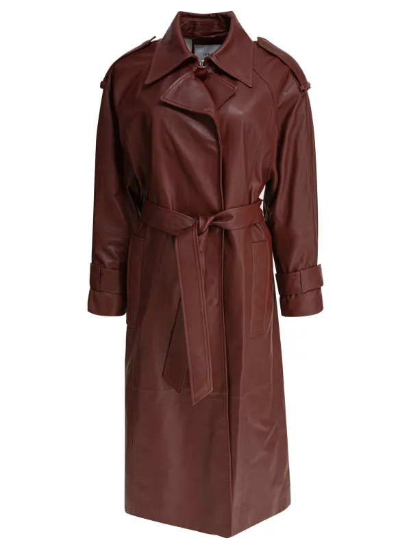 BROWN LAMB LEATHER COAT sold by Lord & Taylor