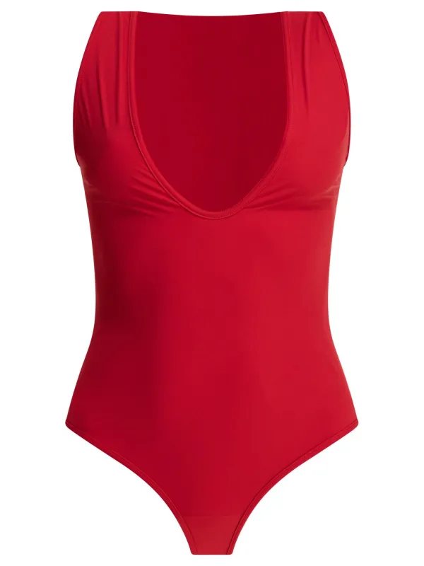 RED ELASTHANE SWIMWEAR sold by Lord & Taylor
