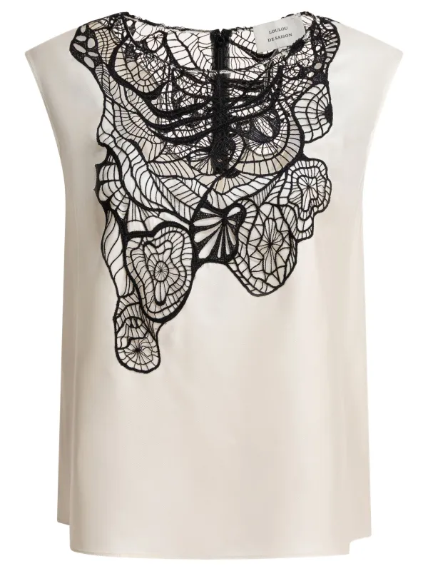 WHITE SILK TOP sold by Lord & Taylor