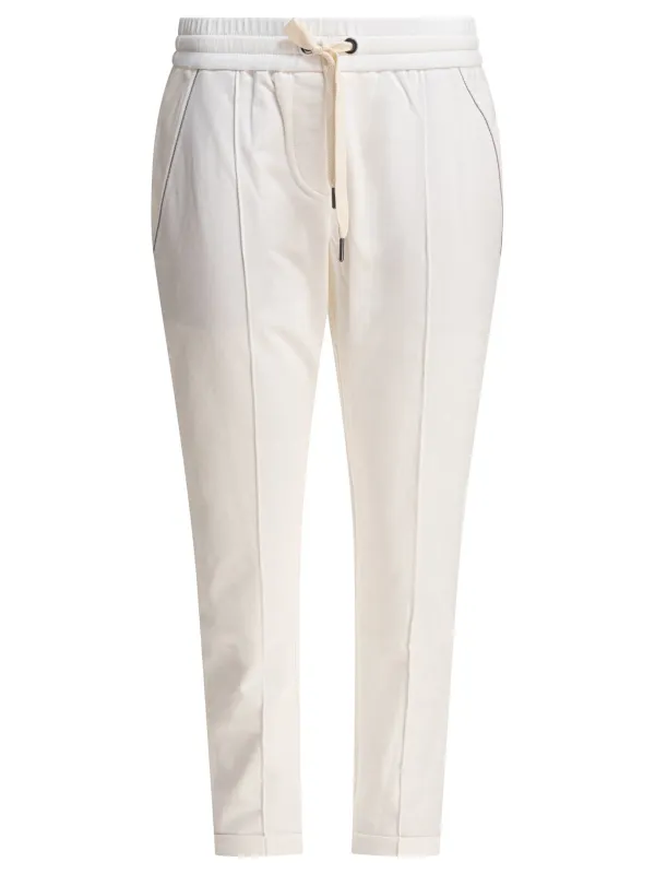 WHITE ELASTANE TROUSERS sold by Lord & Taylor
