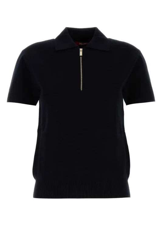 MIDNIGHT BLUE VISCOSE BLEND TETI POLO SHIRT made by Lord & Taylor