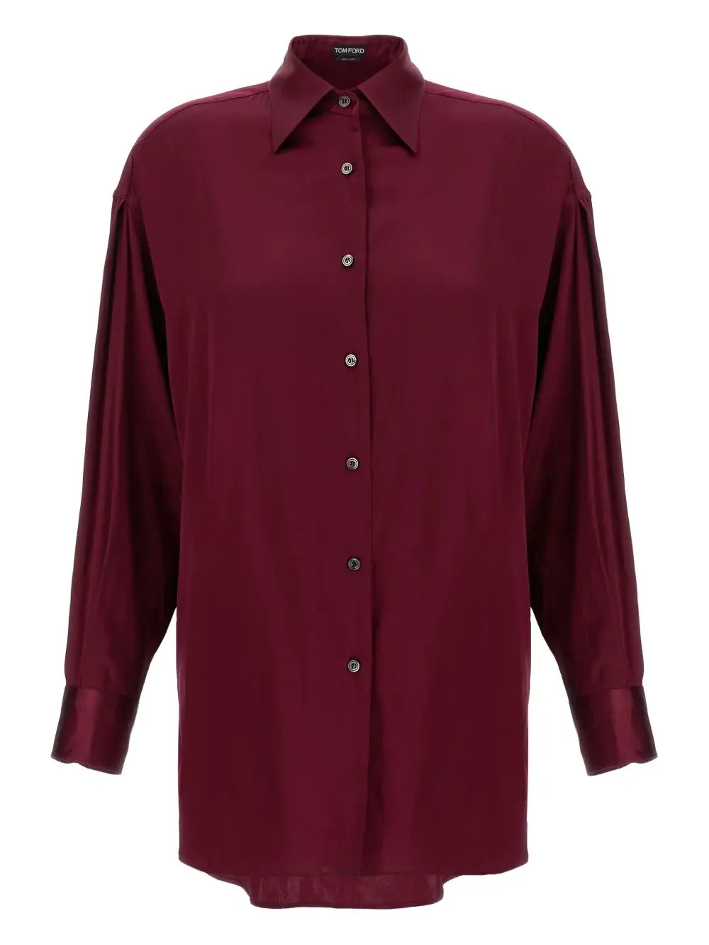 STRETCH SILK SATIN RELAXED FIT SHIRT sold by Lord & Taylor