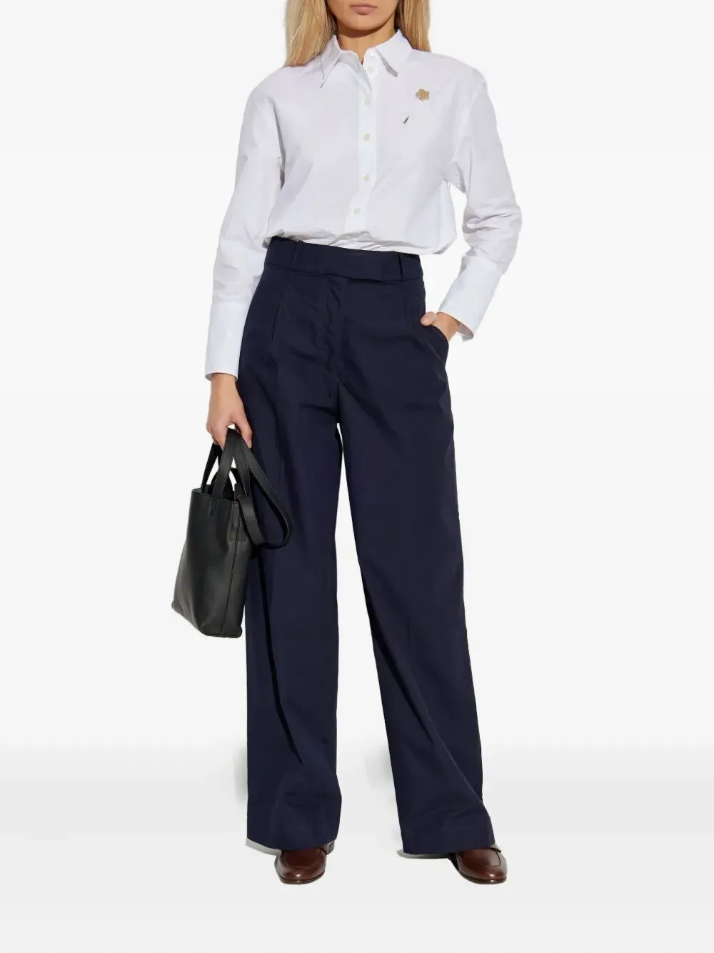 VERONICA PLEATED COTTON TROUSERS sold by Lord & Taylor product image thumbnail 2