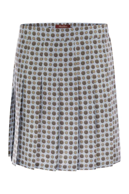 MADISON - PLEATED SILK SKIRT made by MaxMara