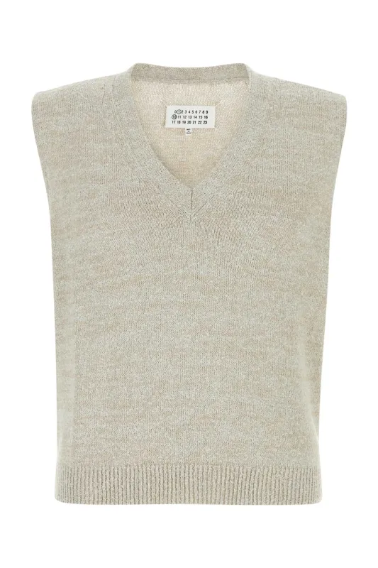MELANGE GREY COTTON BLEND VEST made by Maison Margiela