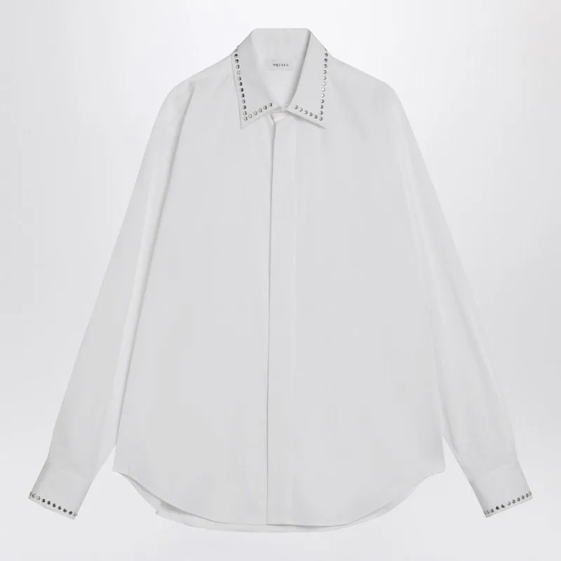 WHITE COTTON SHIRT WITH STUDS sold by Lord & Taylor
