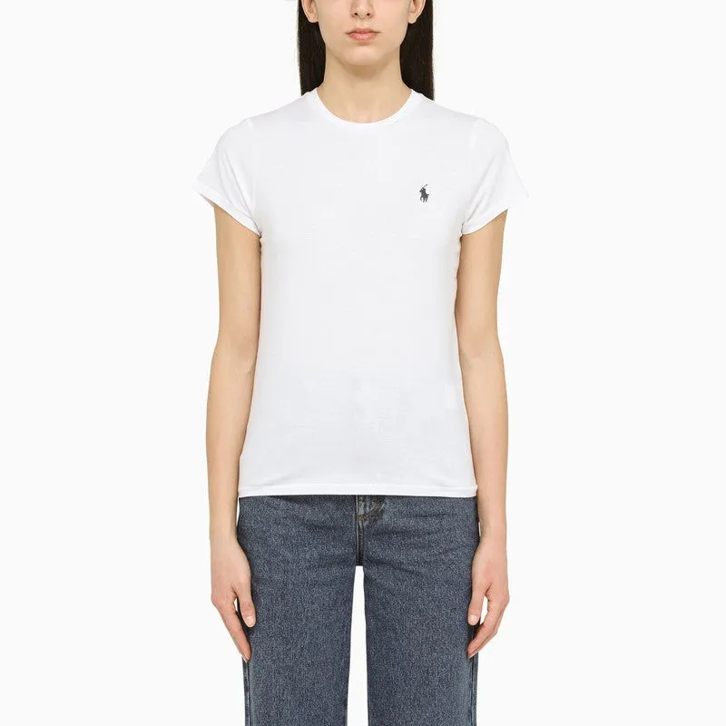 WHITE COTTON T-SHIRT WITH LOGO sold by Lord & Taylor