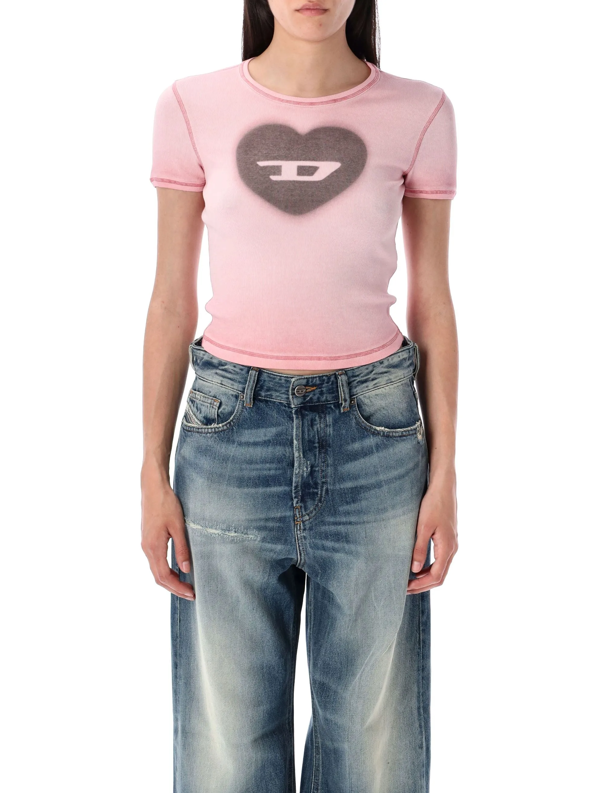 T-ELE T-SHIRT IN POWDER PINK STRETCH COTTON sold by Lord & Taylor