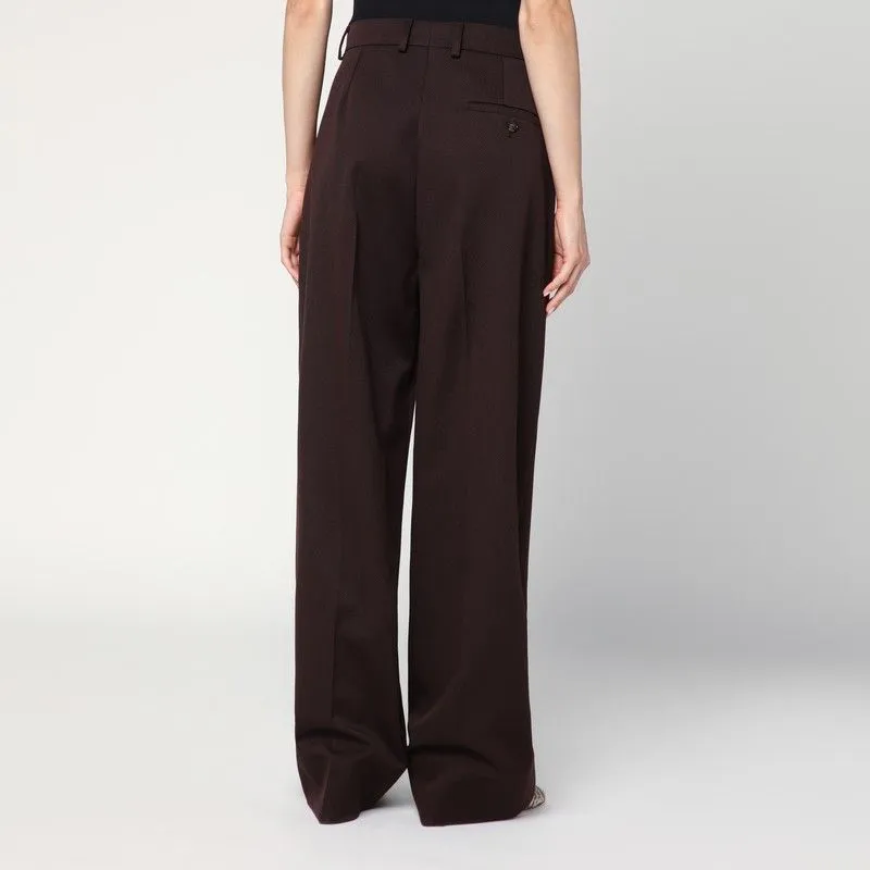 STRAIGHT LEG TROUSERS IN PLUM WOOL sold by Lord & Taylor product image thumbnail 2