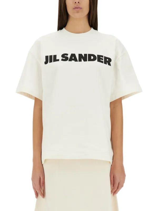 WHITE WIDE T-SHIRT WITH LOGO sold by Lord & Taylor
