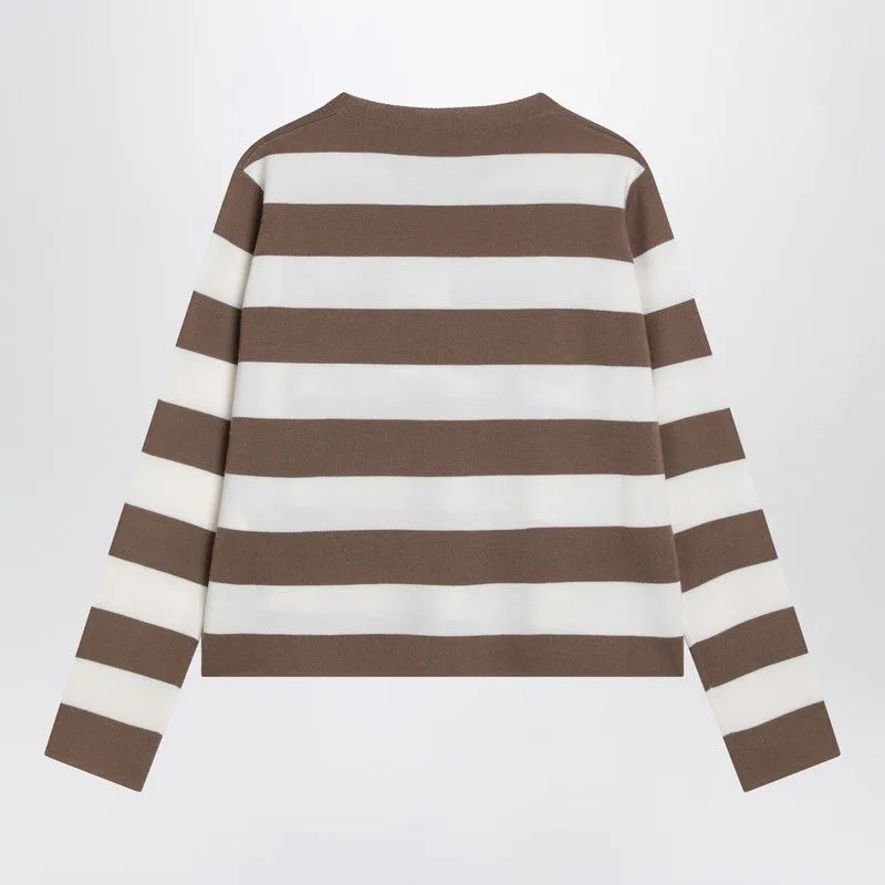 STRIPED WOOL SWEATER WITH EMBROIDERY sold by Lord & Taylor product image thumbnail 2