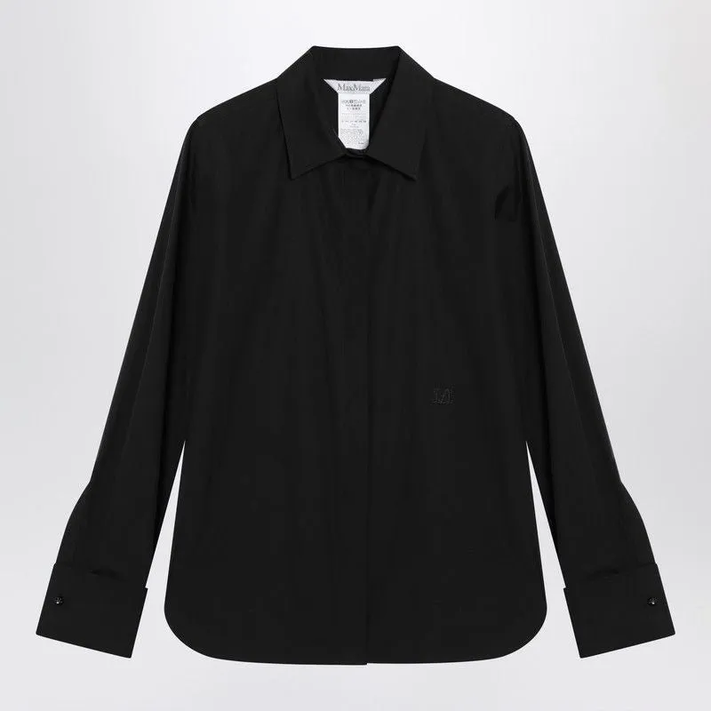 BLACK COTTON SHIRT WITH LOGO sold by Lord & Taylor