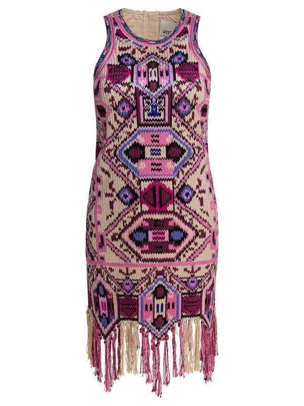 EMBROIDERED DRESS WITH BANGS sold by Lord & Taylor