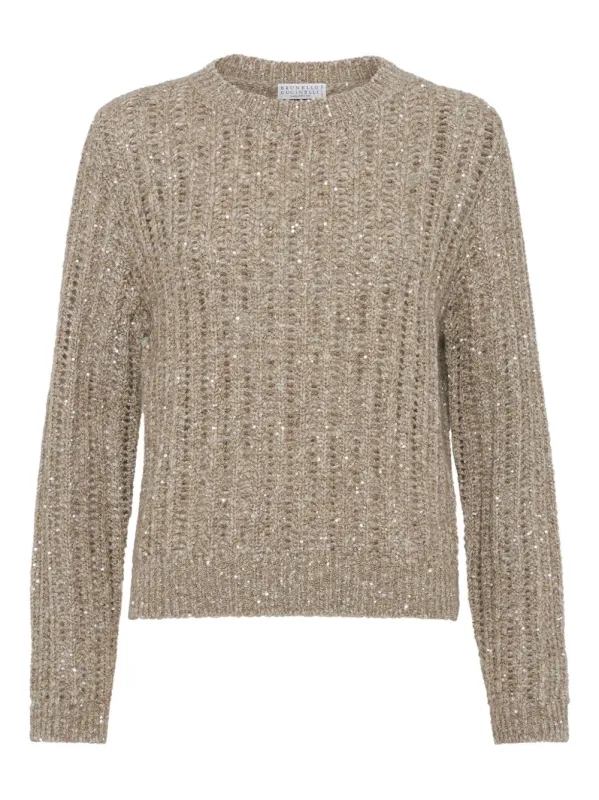 WOOL CREWNECK JUMPER made by Brunello Cucinelli