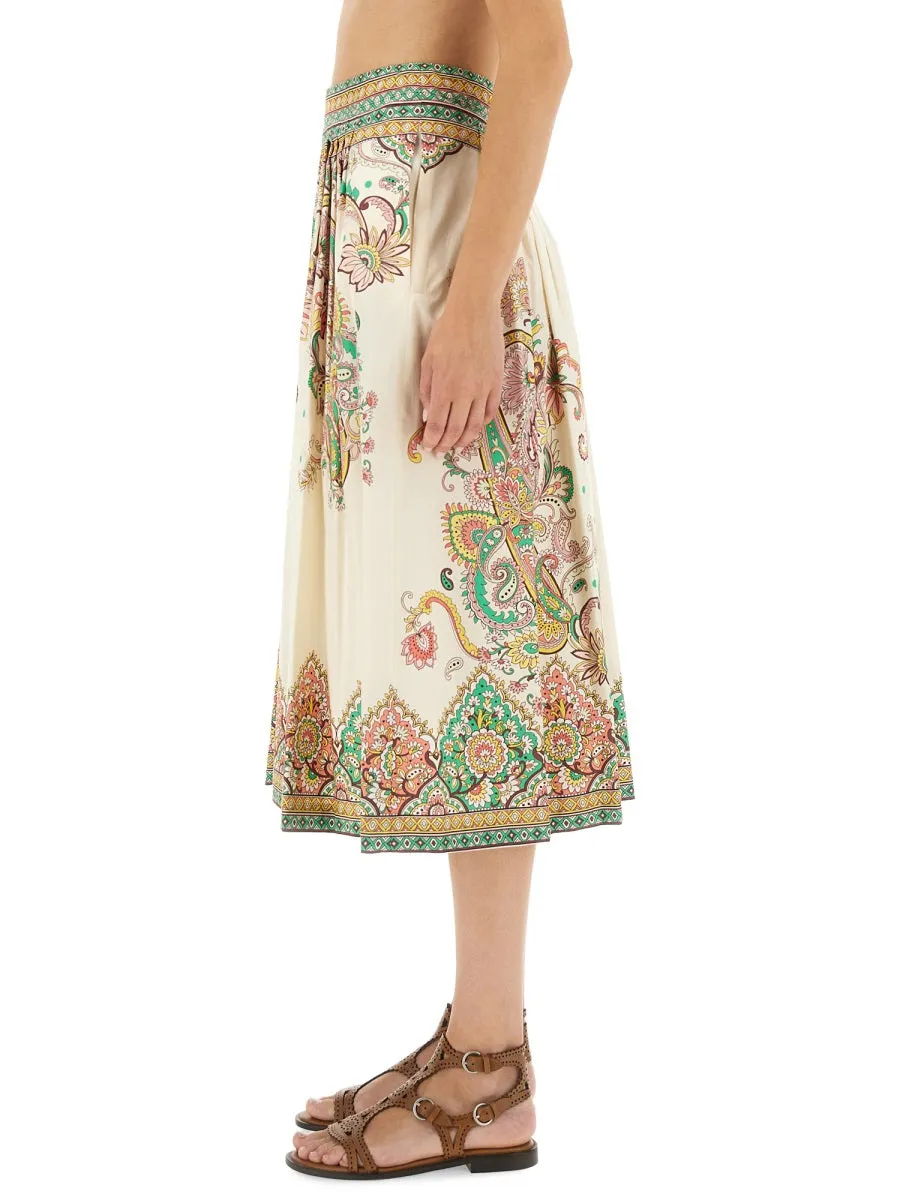 PAISLEY PRINT MIDI SKIRT sold by Lord & Taylor product image thumbnail 4