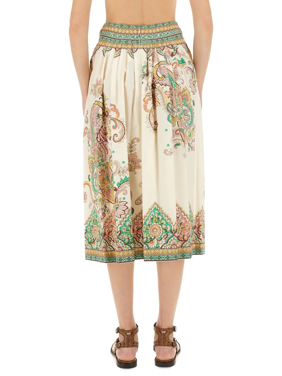 PAISLEY PRINT MIDI SKIRT sold by Lord & Taylor product image thumbnail 3