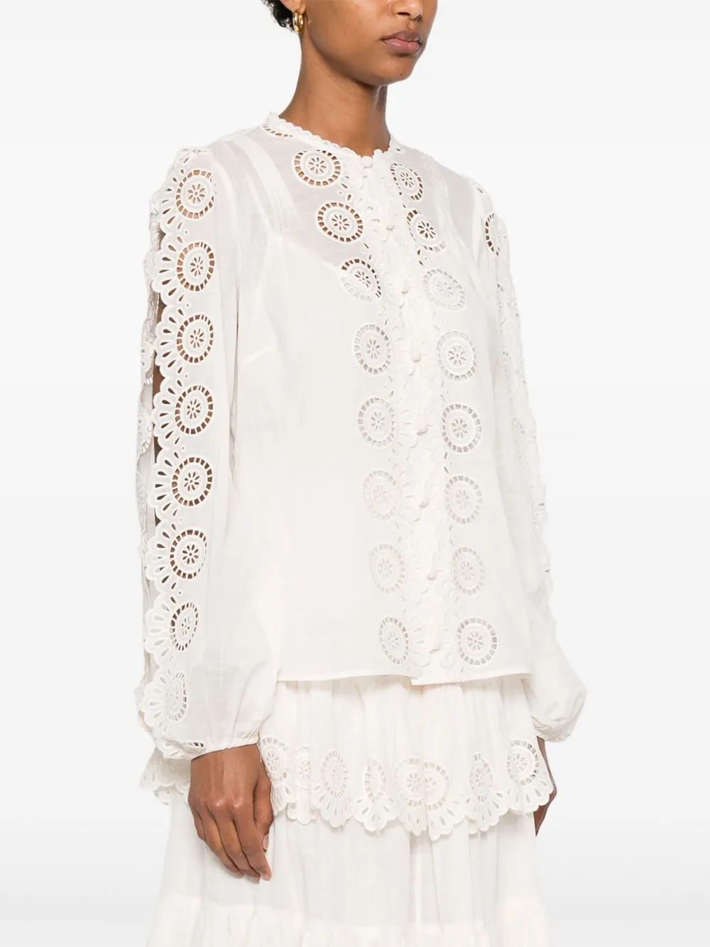 LUCKY EMBROIDERED BLOUSE sold by Lord & Taylor product image thumbnail 3