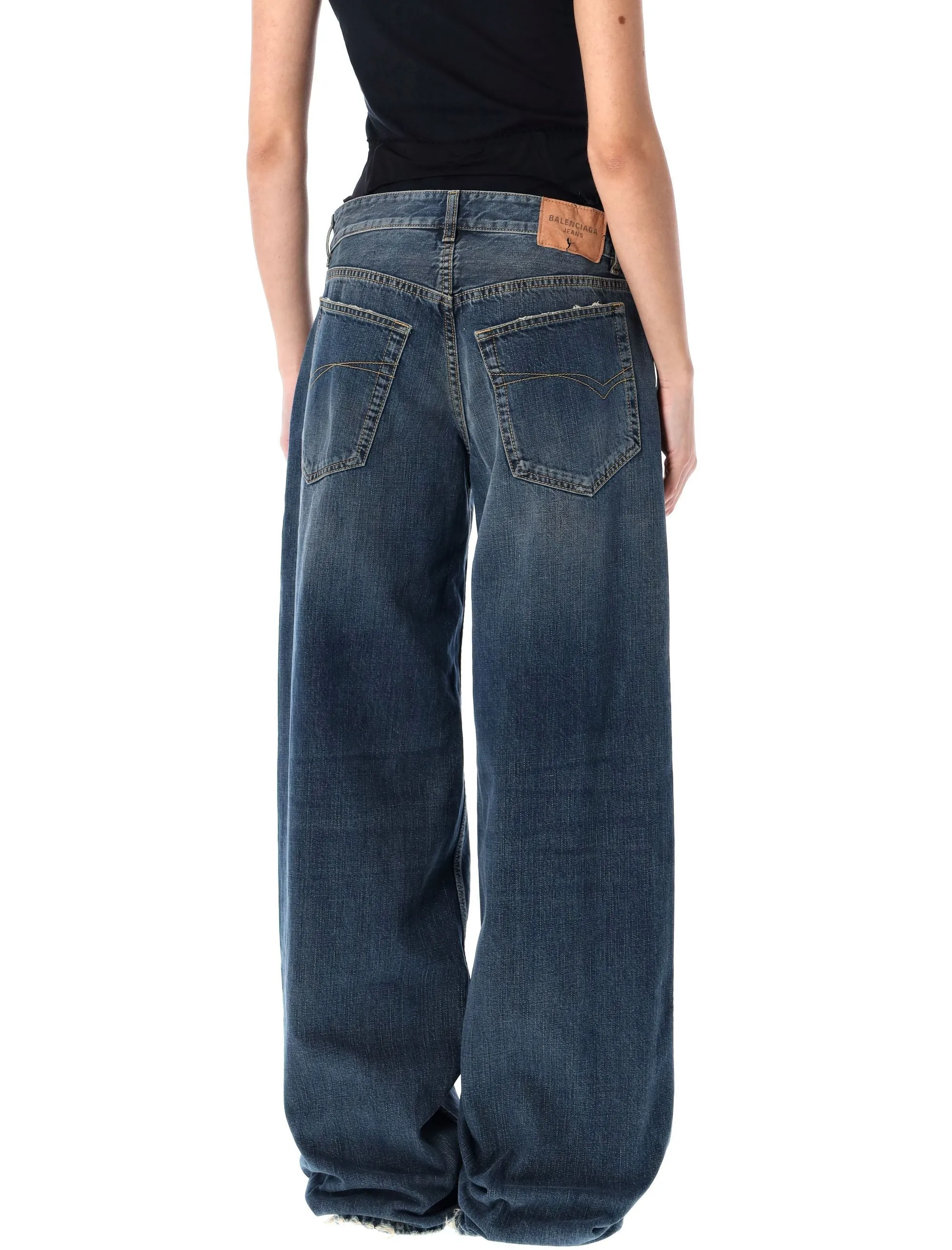 DENIM BAGGY JEANS sold by Lord & Taylor product image thumbnail 2