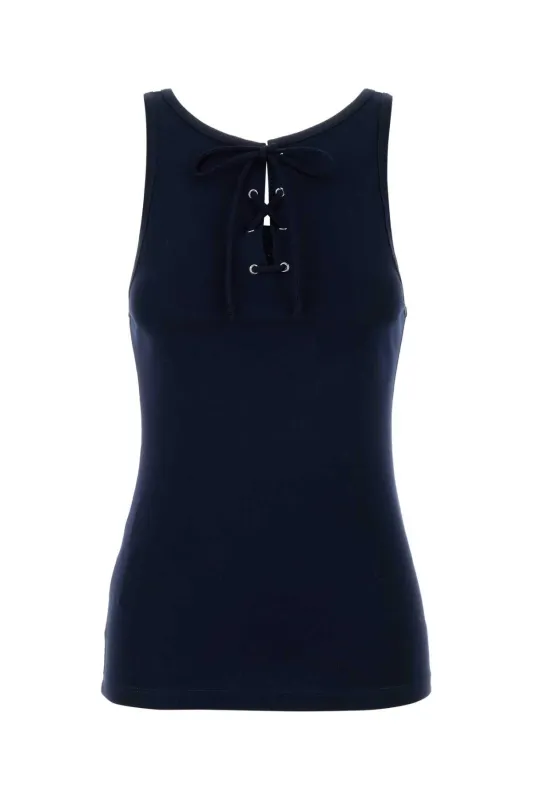 NAVY BLUE COTTON TANK TOP sold by Lord & Taylor