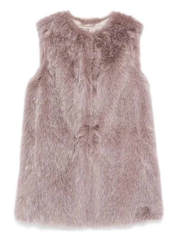 FAUX-FUR SLEEVELESS VEST sold by Lord & Taylor